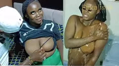 play La déesse noire aux gros seins monte une énorme bite dans plusieurs positions